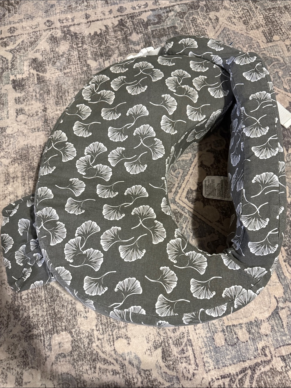 My Brest Friend Nurisng Pillow-Grey Flowing Fans